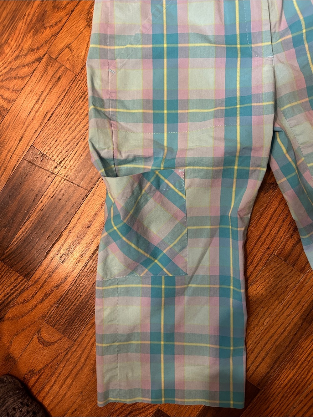 Lilly Pulitzer Pastel Plaid Women’s Bermuda Shorts - Aqua, Pink, Yellow Size 2P - Picture 13 of 16